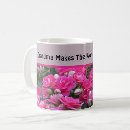 Speciell Grandma BeSnygg Garden Bloom Rosa Flower Kaffemugg