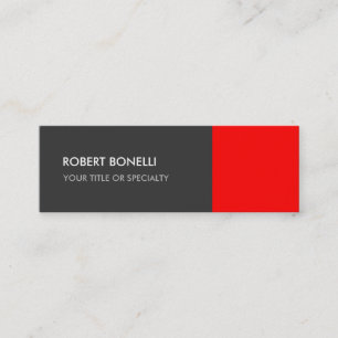 Speciell Grått Red Unique Elegant Standard Mini Visitkort