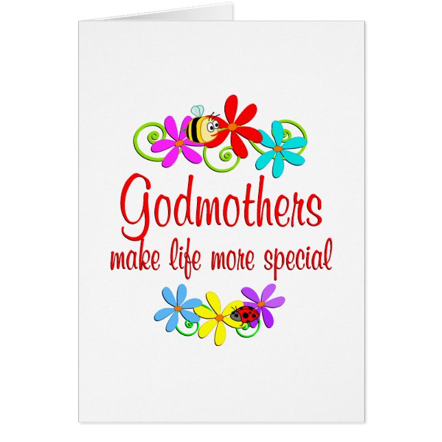 Speciell gudmor hälsningskort (Framsidan)