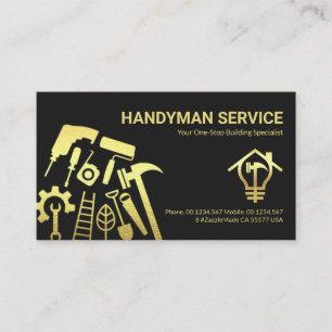 Speciell Guld Handyman Verktyg Visitkort