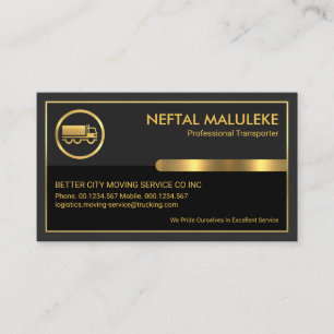 Speciell Guld Ram-lastbil Visitkort