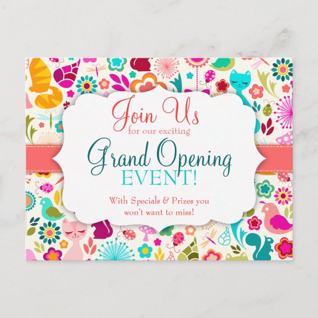 Speciell händelse i Garden Kattunge Inbjudan Vykort (Framsida)