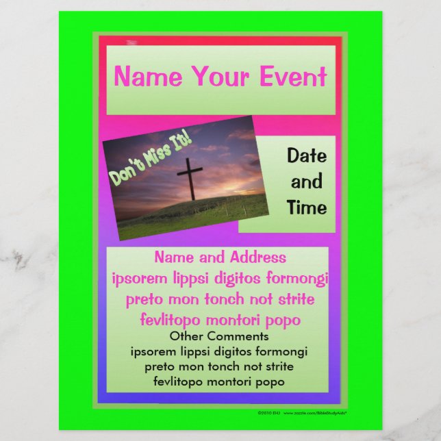 Speciell händelseutfällare för BrightFärgad Reklamblad (Framsidan)