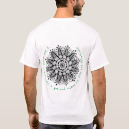 Speciell Heart Chakra Mandala T-shirt för manar