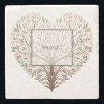 Speciell Heart Photo Stone Underlägg<br><div class="desc">Skapa en unik sten som underlägg ditt favoritfoto. Det här kan vara en fängslande visning av kärlek med ditt foto. Använda mallen som ska anpassas.</div>