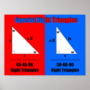 Speciell Höger trianglar Poster