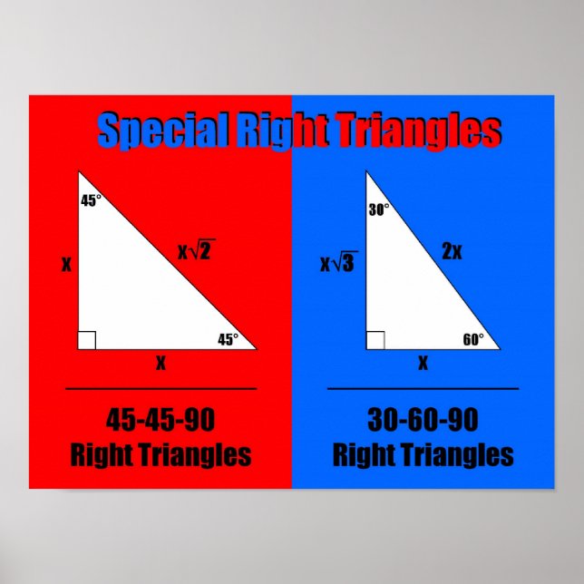 Speciell Höger trianglar Poster (Framsidan)