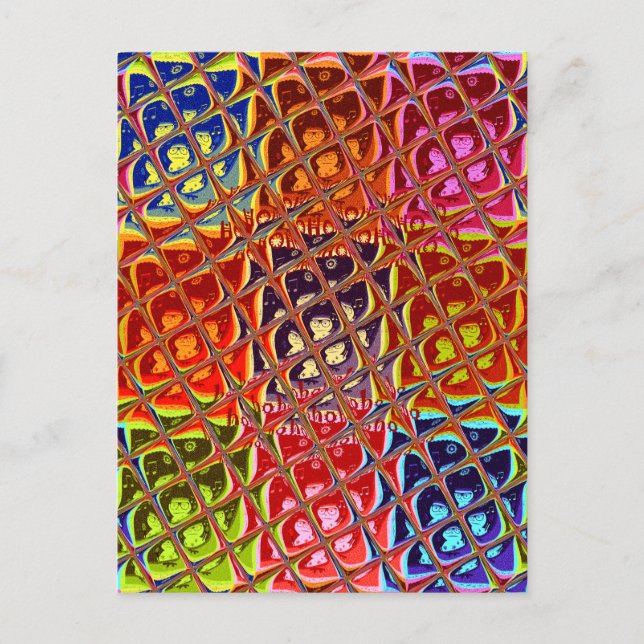 Speciell jul färg Snö Santa Ho Hoho Pop Ar Helg Vykort (Framsida)