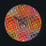 Speciell jul färg Snö Santa Ho Hoho Pop Ar Rund Klocka<br><div class="desc">Speciella julen i färg, Snö Santa HoHoho Pop Art. Vacker färg av jul är det som gör denna säsong av färg kom levande. Medan många firande som är jultomter har rött grönt, vitt och guldfärgat färg. Alla gåvor av julens kom i färg som visar stämningen hos denna vackra julhelg. Den...</div>