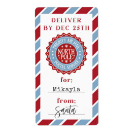 Speciell julleverans från Santa Gift Sticker Fraktsedel