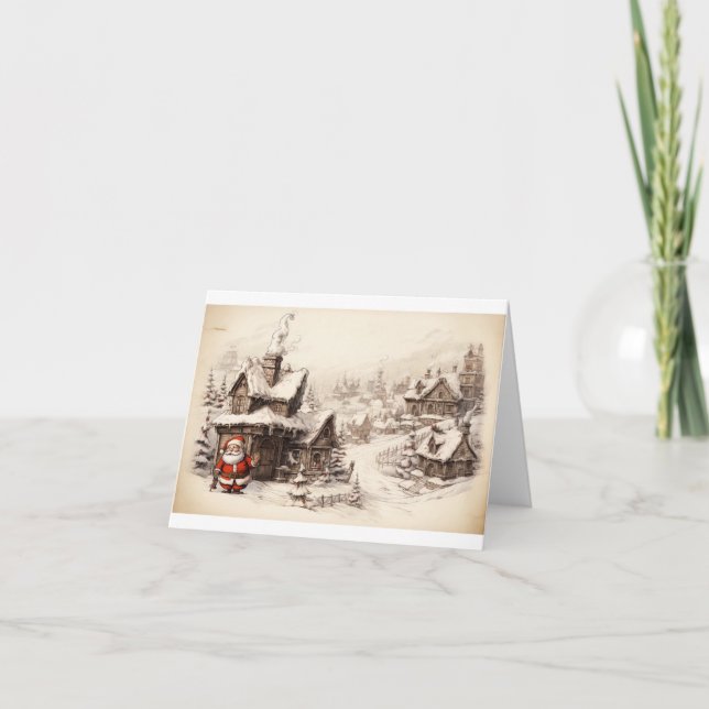 Speciell julleverans från tomten tack kort (Framsida)