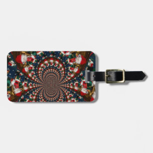 Speciell jultomten Kaleidoscope-design Bagagebricka
