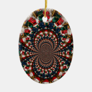 Speciell jultomten Kaleidoscope-design Julgransprydnad Keramik