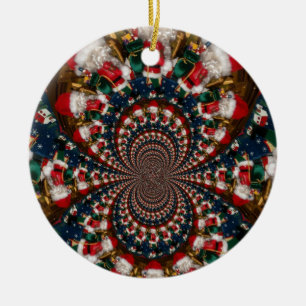 Speciell jultomten Kaleidoscope-design Julgransprydnad Keramik