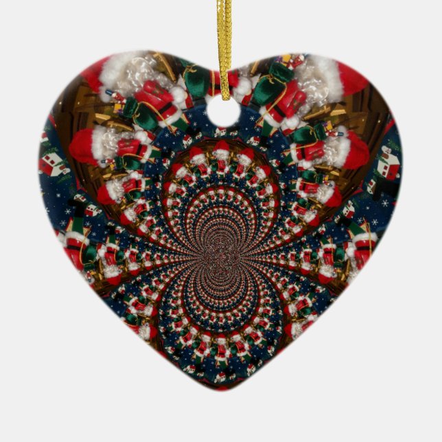 Speciell jultomten Kaleidoscope-design Julgransprydnad Keramik (Framsidan)