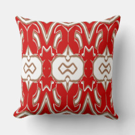 Speciell julväv och vit väv i mönster kudde