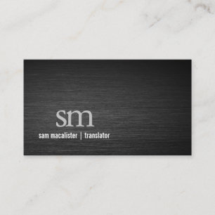 Speciell kompetens hos Translator Black Metall Mon Visitkort
