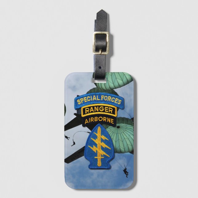 speciell kraft grönt-paket SFG SFGA-patch Bagagebricka (Framsida vertikal)