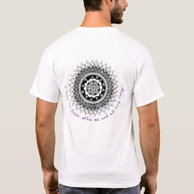 Speciell Krona Chakra Mandala T-shirt för manar (Baksida)