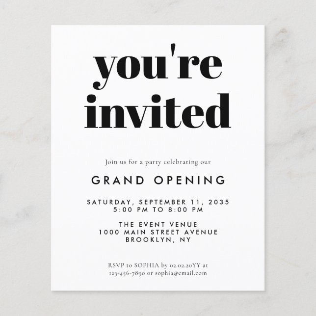 Speciell lansering av stora öppningshändelser för  (Framsida)