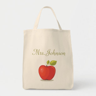 Speciell lärare Apple Namn School Red Tygkasse