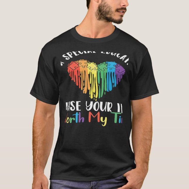 Speciell lärare för att ditt liv är bra t shirt (Framsida)
