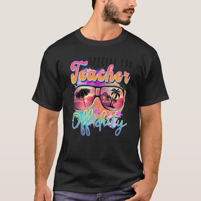Speciell lärare vid Duty Sunglasses Beac T Shirt (Framsida)