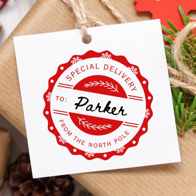 Speciell leverans av Nordpolen från Jultomten Stämpel (Skapare uppladdad)