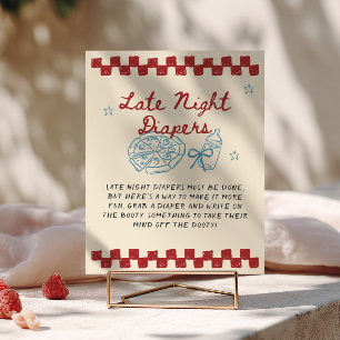 Speciell leverans bebis shower sena nattliga blöjo poster
