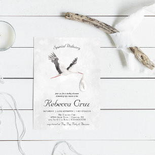 Speciell leverans Elegant Watercolor Stork Baby