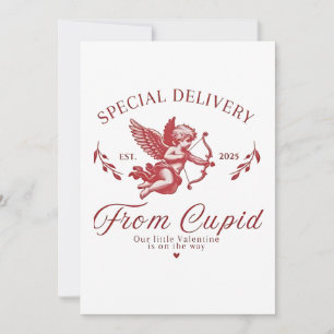 Speciell leverans från Cupid Valentine Gravid Mamm Julkort