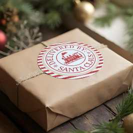 Speciell leverans från Jultomten i Nordpolen Tåg Runt Klistermärke