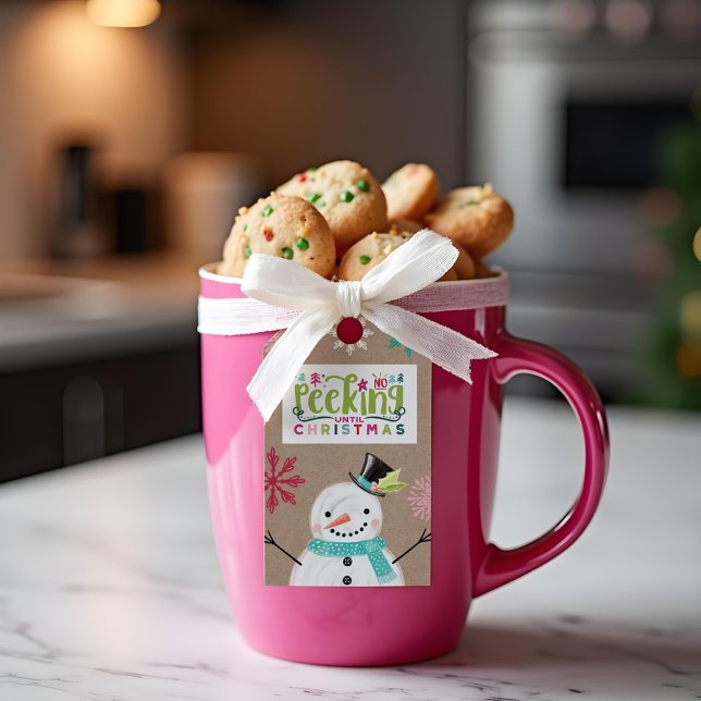 Speciell leverans från Jultomten | Ingen sökning Presentetikett (Special Delivery From Santa Claus | No Peeking Gift Tags)