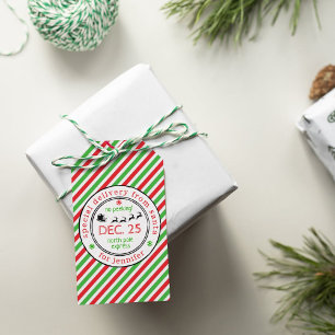 Speciell leverans från jultomten presentetikett