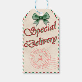 Speciell leverans från jultomtens Märkre Presentetikett