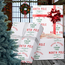 Speciell leverans från Nordpolen Lägg till Namn Presentpapper