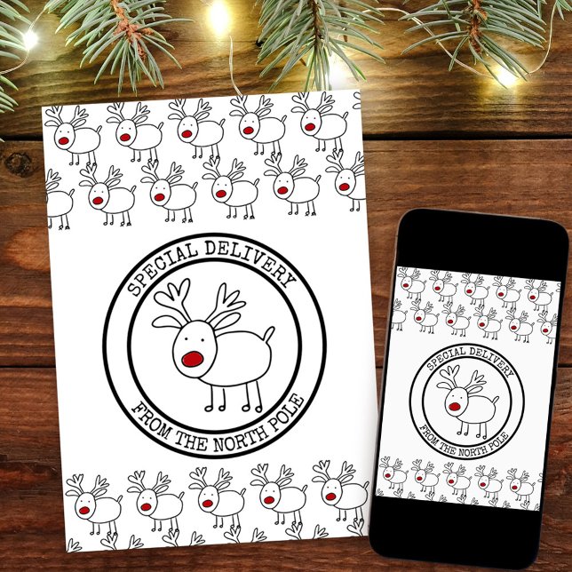 Speciell leverans från Nordpolens Personlig Julkort (Christmas Card from Santa. Buy professionally printed or as a printable digital download.)