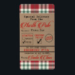 Speciell leverans från Santa Juletiketters Fraktsedel<br><div class="desc">Om du vill ändra den här designen eller ha frågor kan du skicka e-post till megan@emmasuebowtique.com</div>