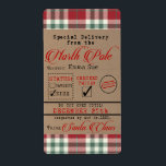 Speciell leverans från Santa Juletiketters Fraktsedel<br><div class="desc">Om du vill ändra den här designen eller ha frågor kan du skicka e-post till megan@emmasuebowtique.com</div>