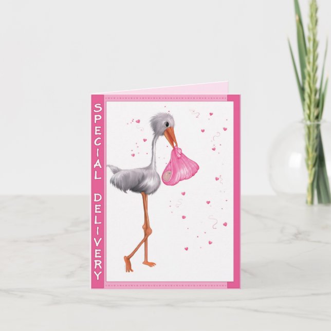 Speciell leverans - Grattis Card - flicka Kort (Framsida)