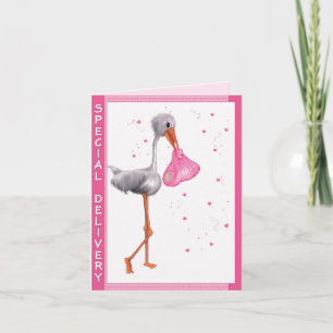 Speciell leverans - Grattis Card - flicka Kort