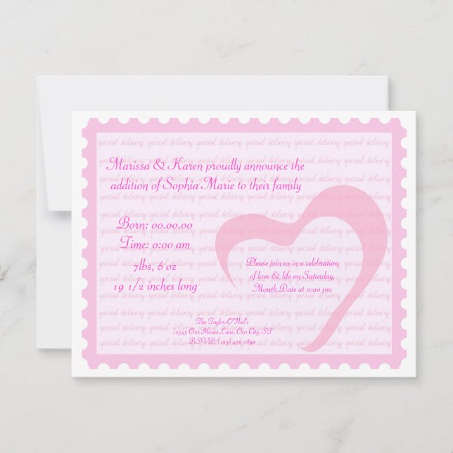 Speciell leverans inbjudningar (Framsida)