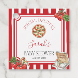 Speciell leverans italiensk baby shower gåvor etiketter