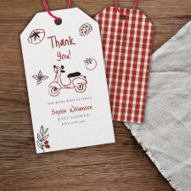 Speciell leverans italiensk mat röd baby shower 