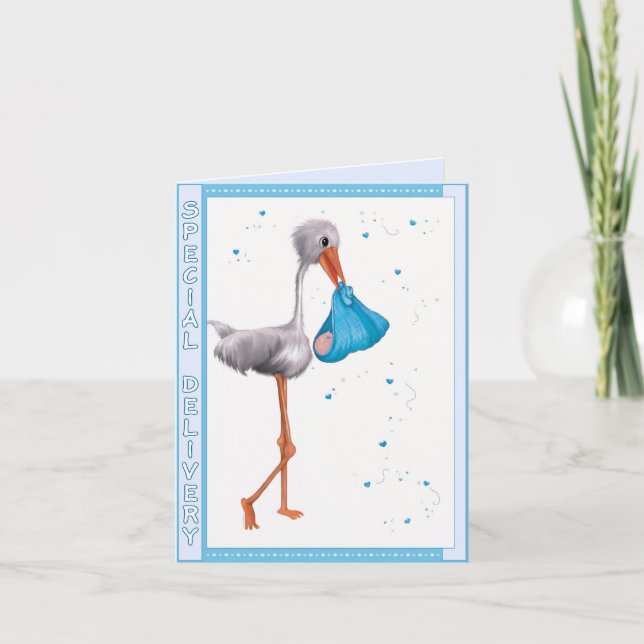 Speciell leverans - kort för Grattisar - pojke (Framsida)