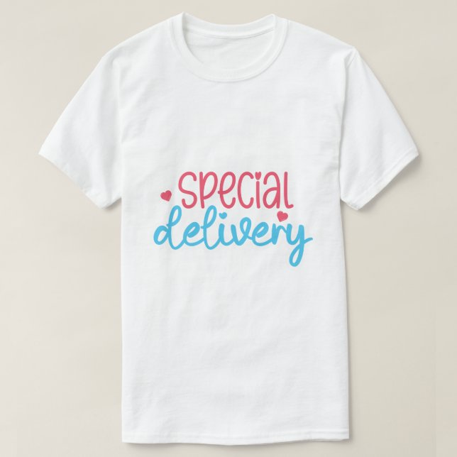 Speciell leverans rolig  t shirt (Design framsida)