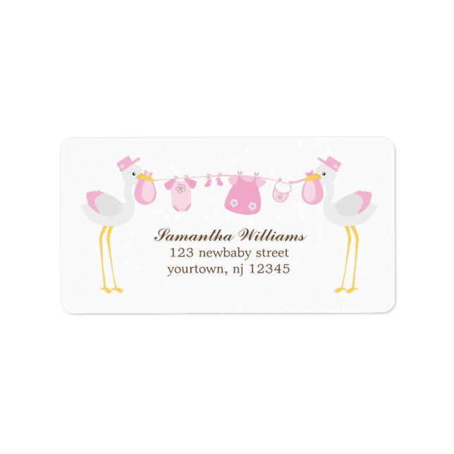 Speciell leverans {rosa} adressetikett (Framsidan)