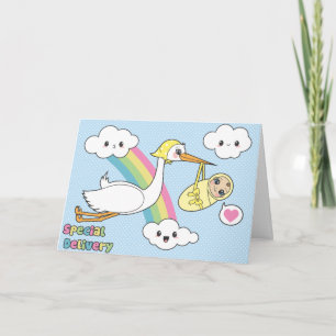 Speciell leverans - Stork & baby Kort