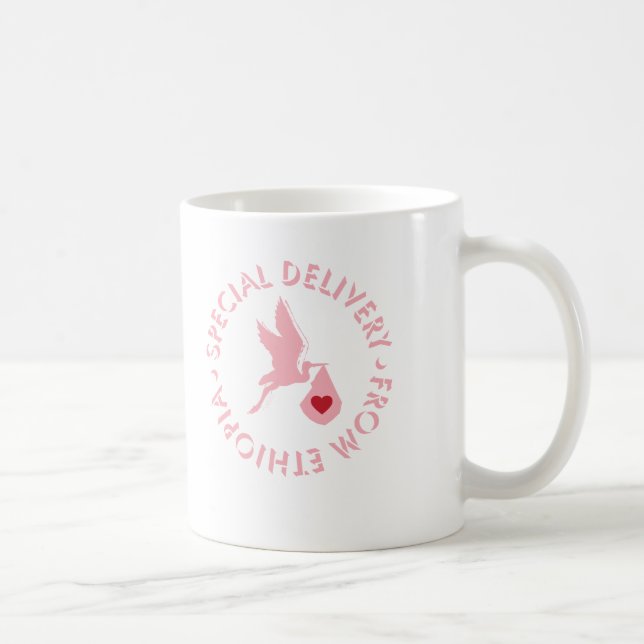 Speciell leveransmugg - rosa kaffemugg (Höger)