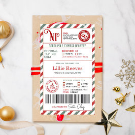 Speciell leveranstransport av jultomte från Nordpo Rektangulärt Klistermärke